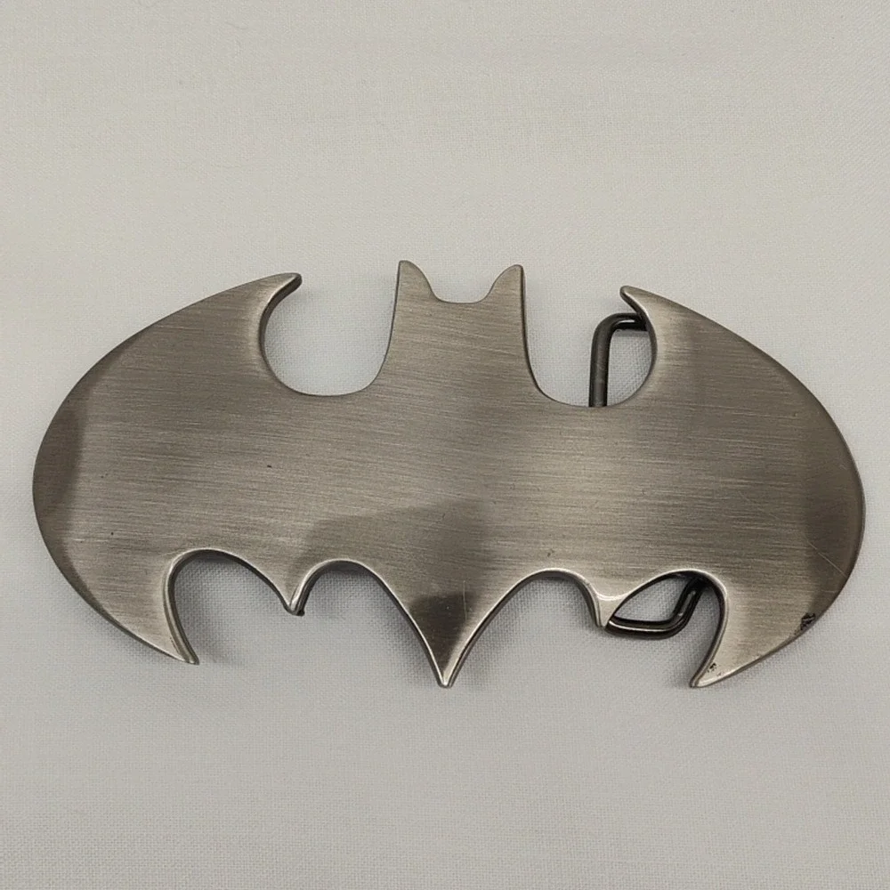 Vintage‎ GTO DC Comics BATMAN Silver Chrome Tone Superhero Gothic Belt Buckle
